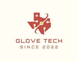 Texas Online Tech Map logo design