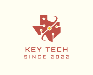 Texas Online Tech Map logo design