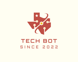 Texas Online Tech Map logo design