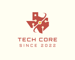 Texas Online Tech Map logo design