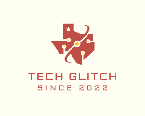 Texas Online Tech Map logo design