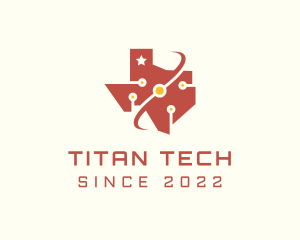 Texas Online Tech Map logo design