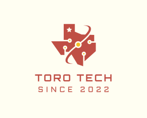 Texas Online Tech Map logo design