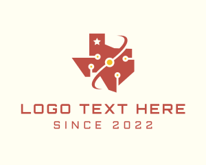 Country - Texas Online Tech Map logo design