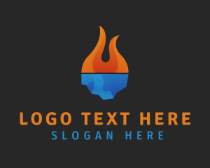 Temperature - Fire Glacier Ventilation logo design