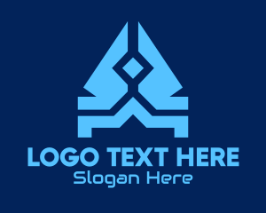 Technology - Blue Abstract Technology logo design