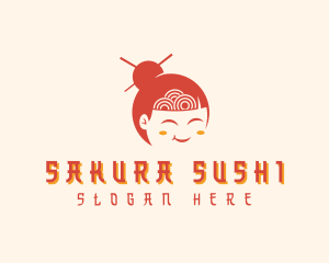 Japanese - Japanese Ramen Girl logo design