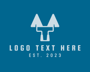 Tools - Letter T Trowel logo design