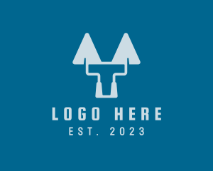 Repair - Letter T Trowel logo design