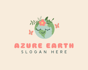 Eco Earth Floral logo design