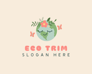 Eco Earth Floral logo design