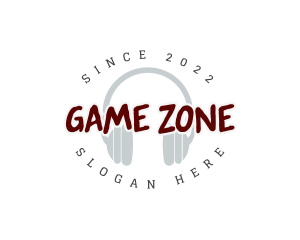 Vape Shop - Grungy Music Headphones logo design