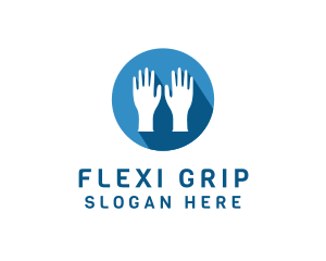 Rubber - Hand Rubber Gloves logo design