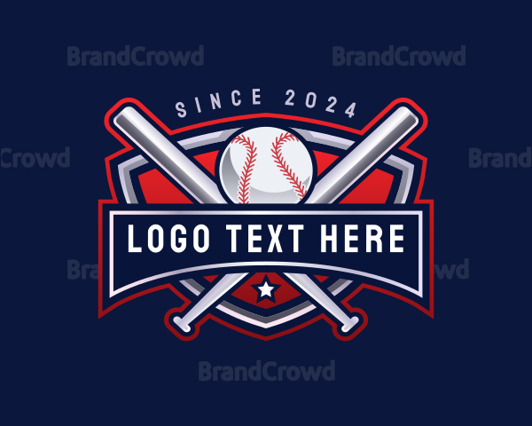 Baseball Sports League Logo