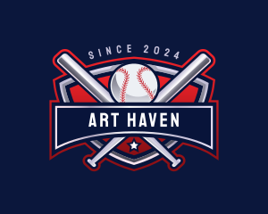 Baseball Sports League logo design