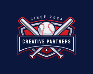 Baseball Sports League logo design