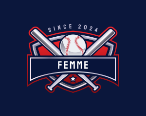 Baseball Sports League logo design