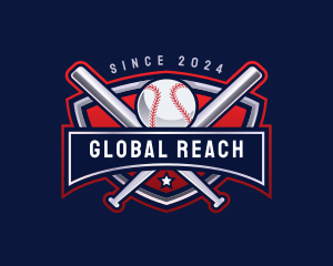 Baseball Sports League logo design