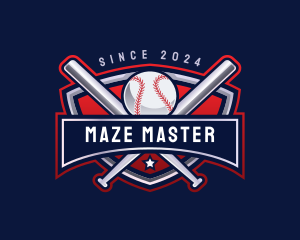 Baseball Sports League logo design