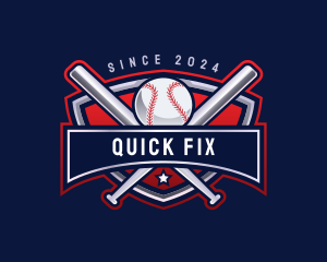 Baseball Sports League logo design