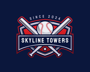 Baseball Sports League logo design