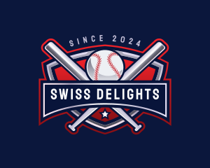 Baseball Sports League logo design