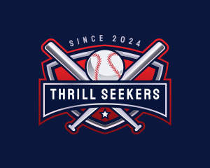 Baseball Sports League logo design