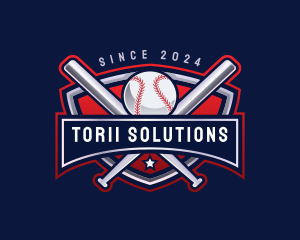 Baseball Sports League logo design