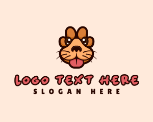 Veterinarian - Dog Paw Puppy logo design