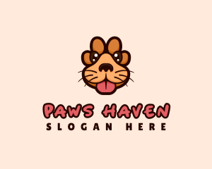 Dog Paw Puppy logo design