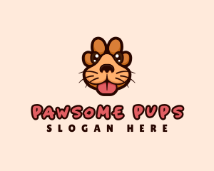 Dog Paw Puppy logo design