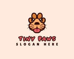 Dog Paw Puppy logo design