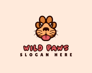 Dog Paw Puppy logo design