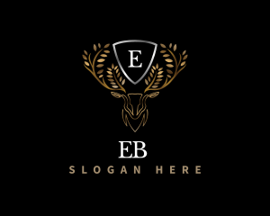 Elegant Deer Floral Logo