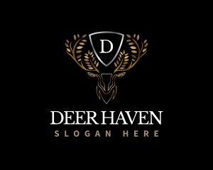 Elegant Deer Floral logo design