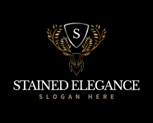 Elegant Deer Floral logo design