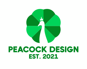 Peacock - Irish Peacock Clover logo design