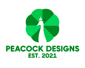 Irish Peacock Clover logo design