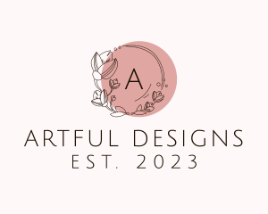 Feminine Flower Wreath logo design