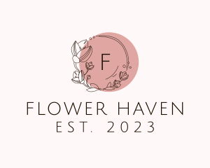 Feminine Flower Wreath logo design