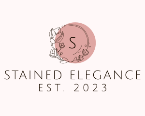 Feminine Flower Wreath logo design