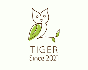 Aviary - Monoline Nature Owl logo design