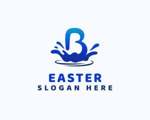 Dip - Water Splash Letter B logo design