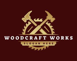 Carpentry - Hammer Saw Carpentry logo design
