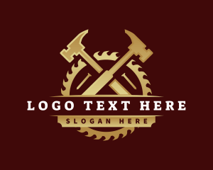 Carpentry - Hammer Saw Carpentry logo design