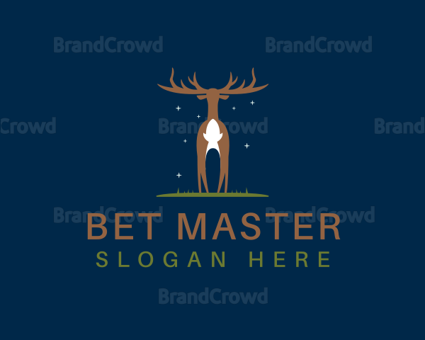 Deer Buck Antler Logo