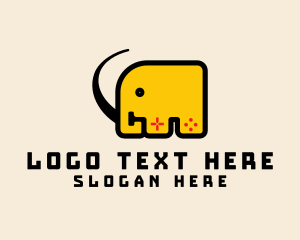 Elephant Zoo Letter M  logo design