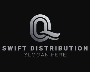 Distribution - Gradient Wave Letter Q logo design