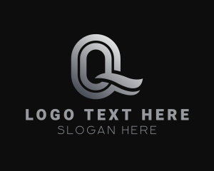 Black And White - Gradient Wave Letter Q logo design