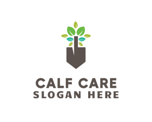 Gardening Plant Shovel logo design